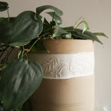 Cylindrical Planters with Relief Design- 3 sizes, 3 designs