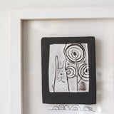 The Rabbit -black&white, framed wall art