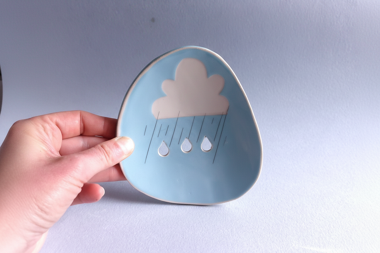 Rain cloud soap dishes - 3 colours available