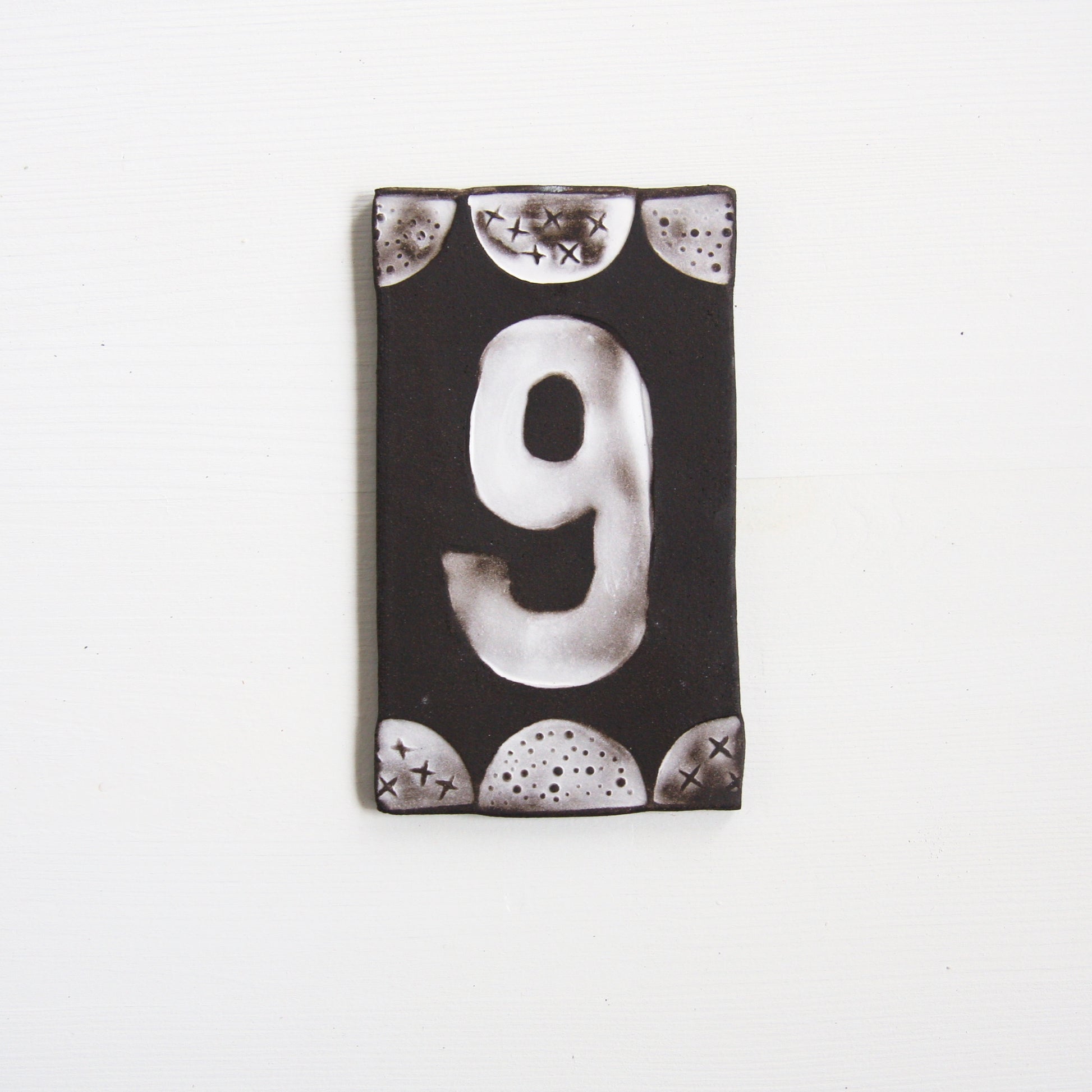 House Number Tiles - Black and White