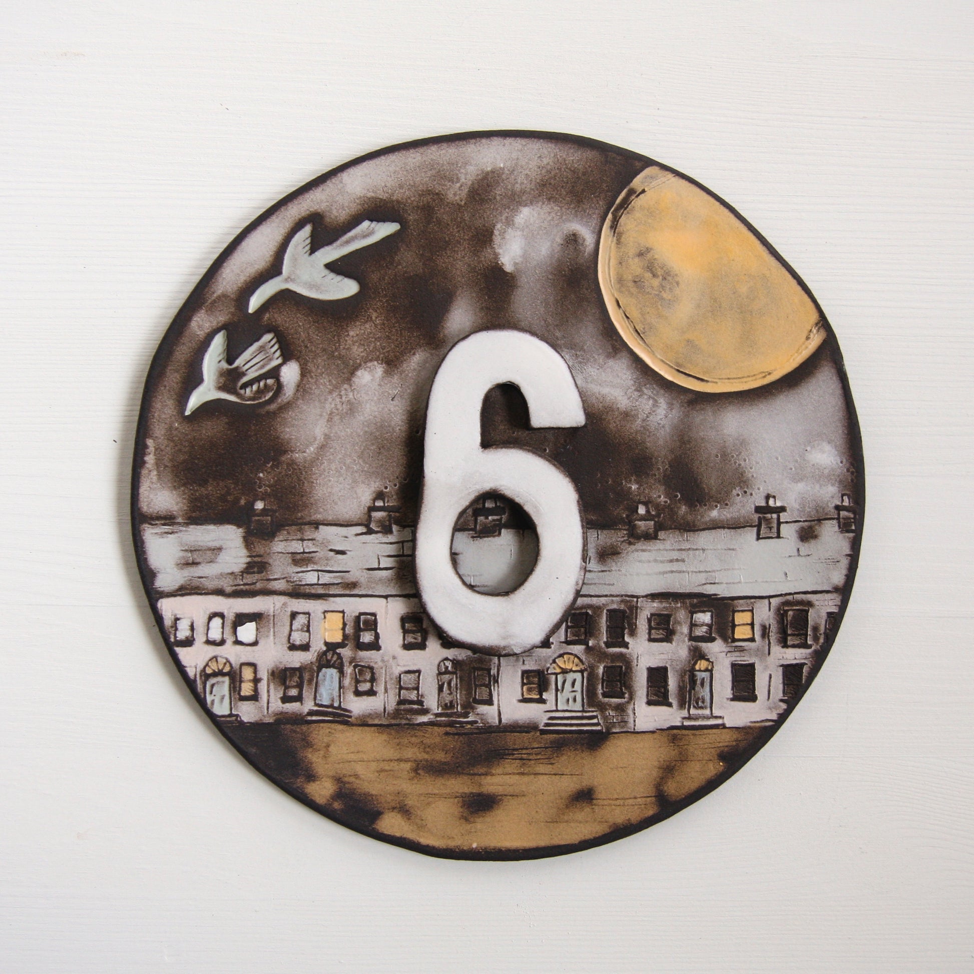 Black Clay House Signs, various designs