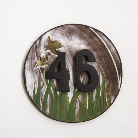 The Meadow - House Number Sign - Black Digits