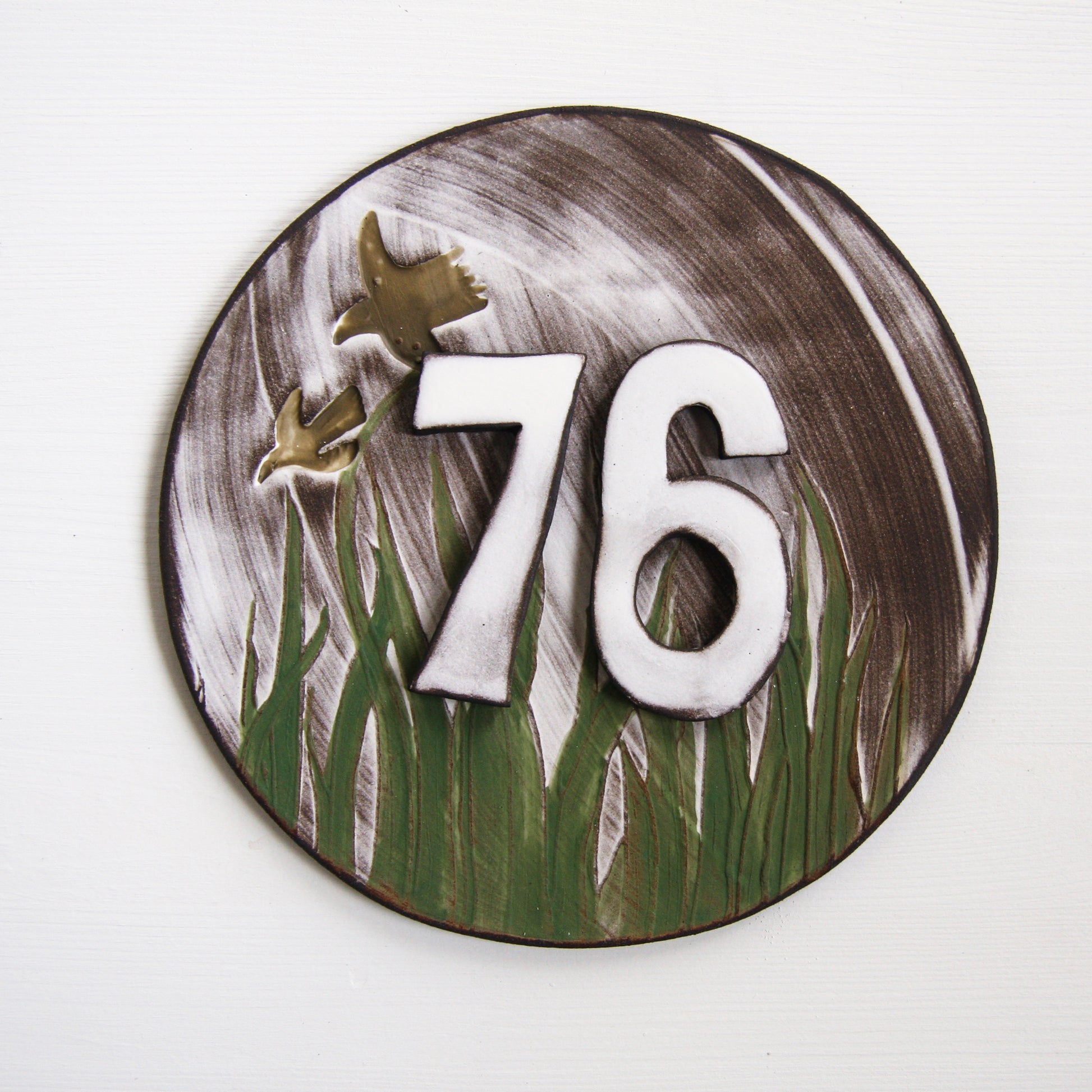 Black Clay House Signs, various designs