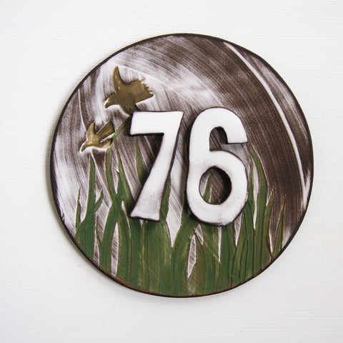 The Meadow - House Number Sign - White Digits