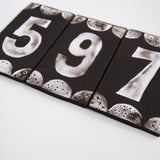 House Number Tiles - Black and White