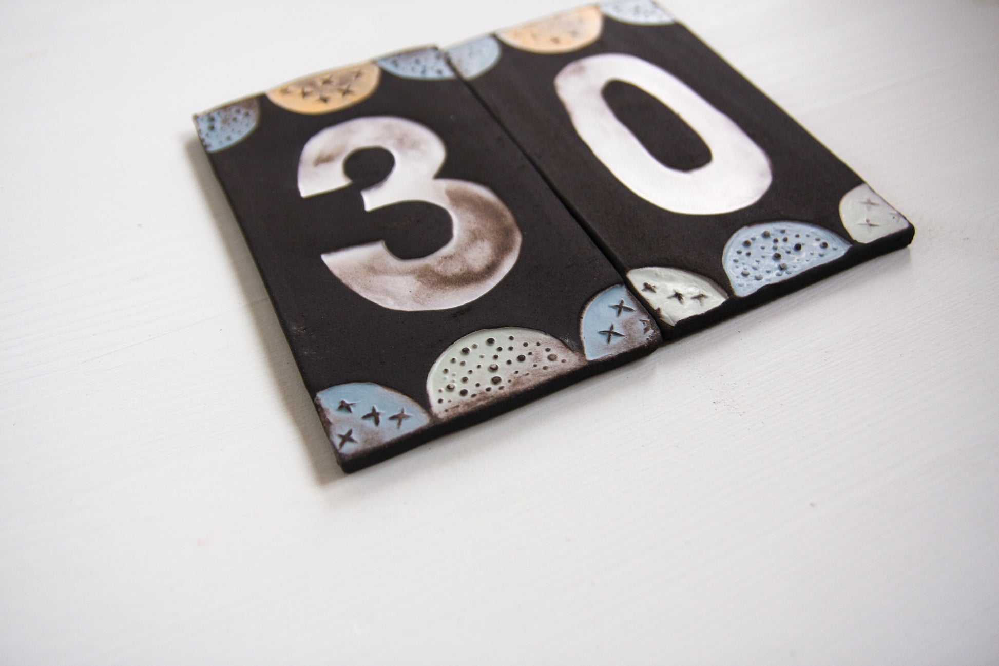 House Number Tiles - Coloured
