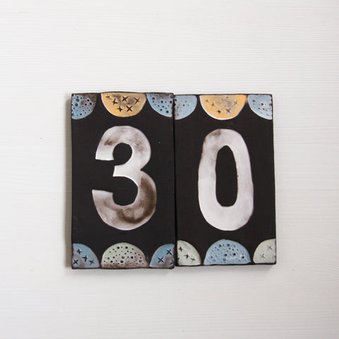 House Number Tiles - Coloured