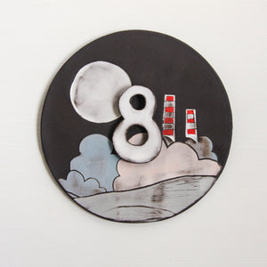 Black Clay House Signs, various designs