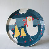 Three Chickens, large plate