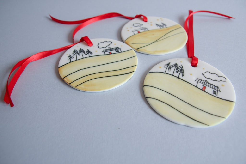 Cosy Cottage Disc Ornament