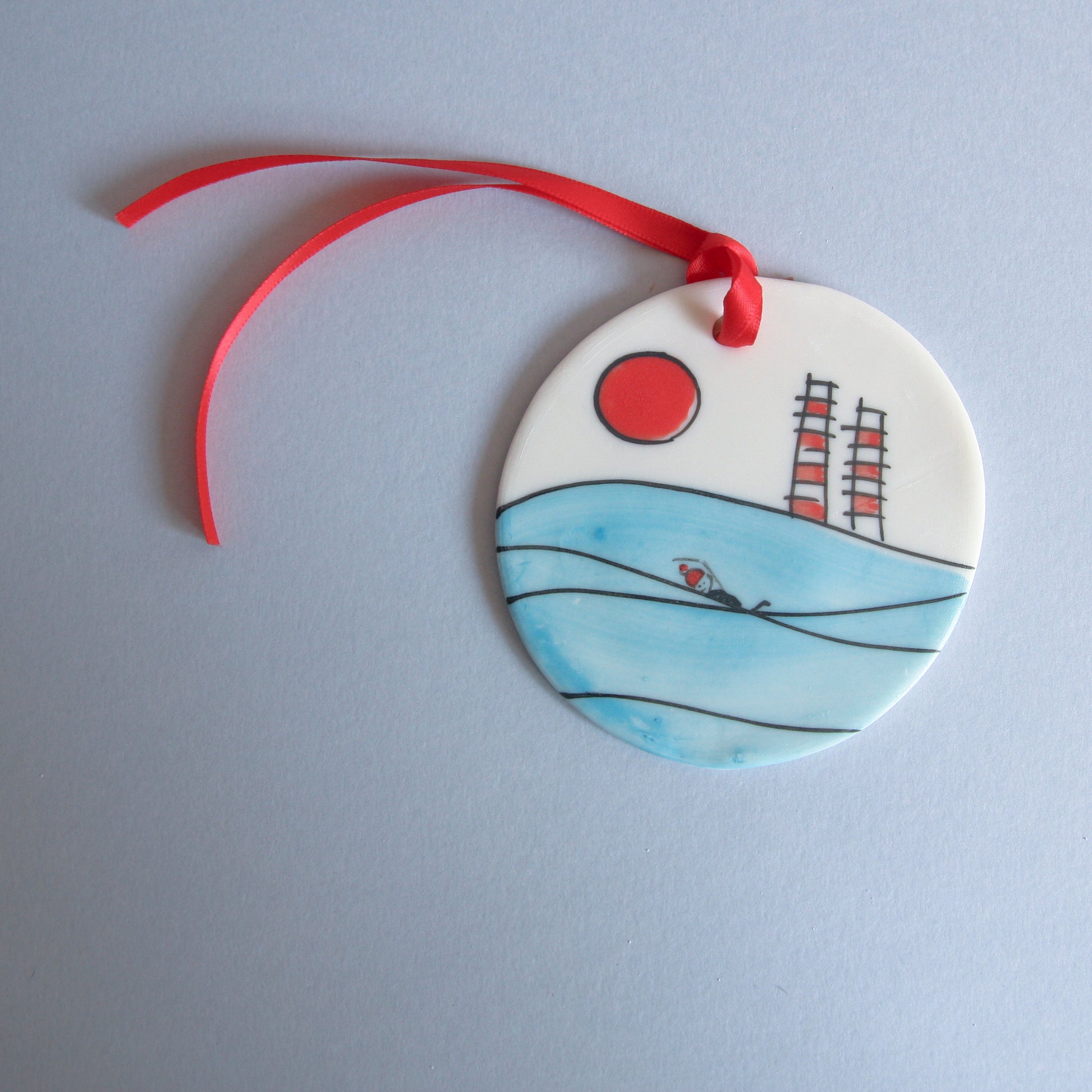 Dublin Swimmer - disc ornament