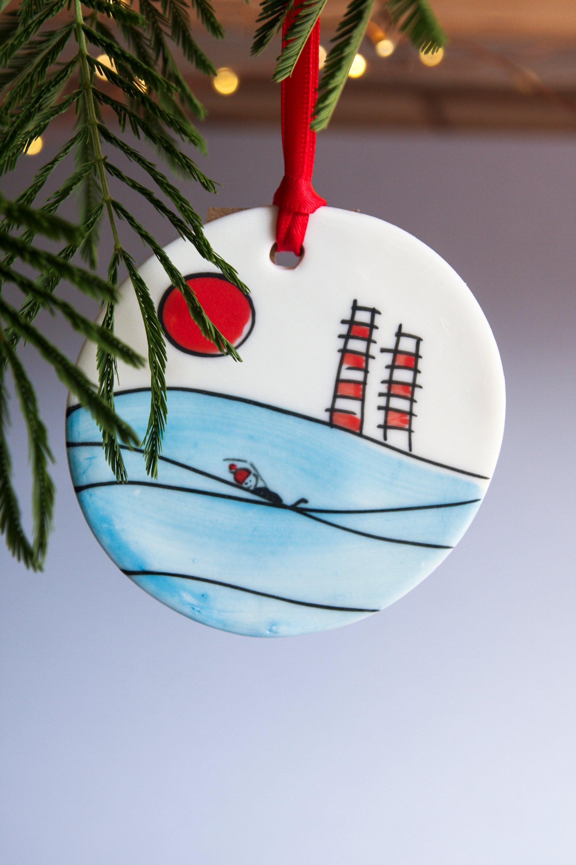 Dublin Swimmer - disc ornament