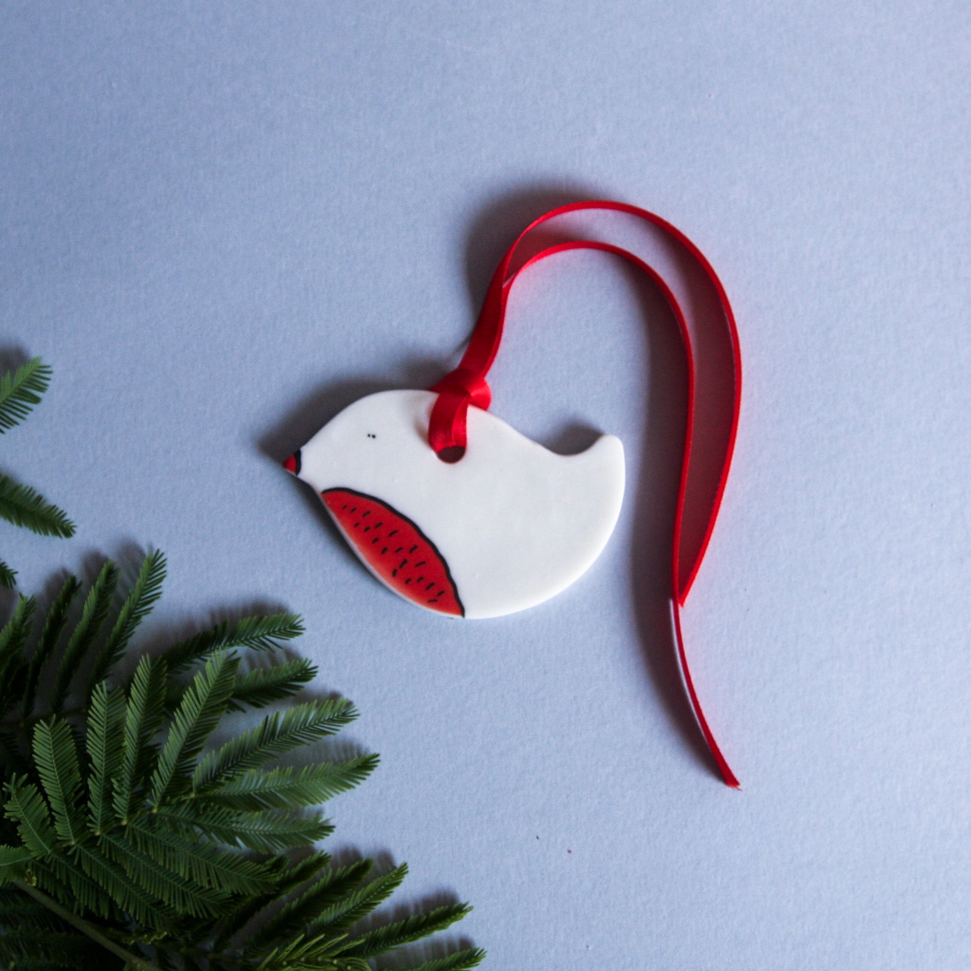 Little Robin - porcelain ornament