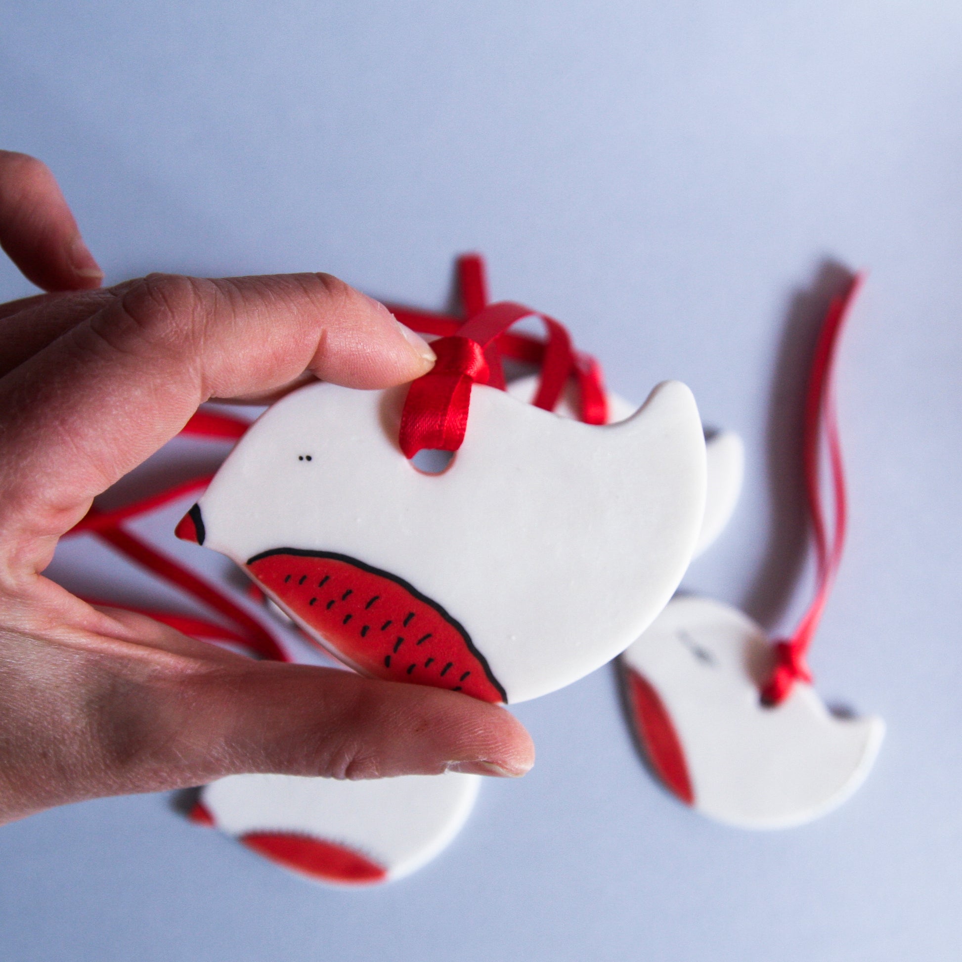 Little Robin - porcelain ornament