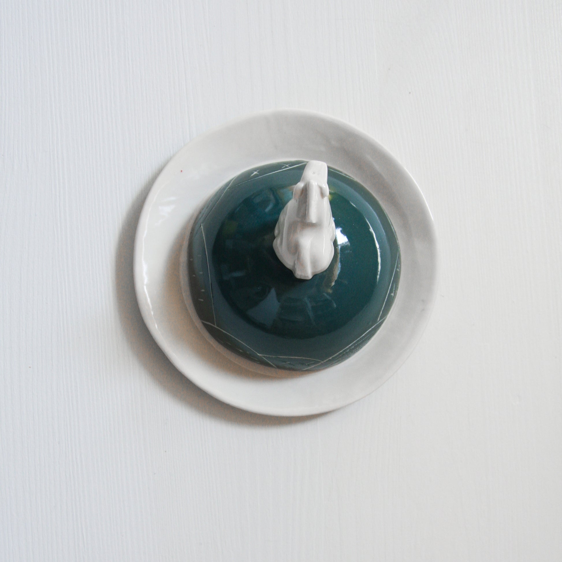Pony butter dish