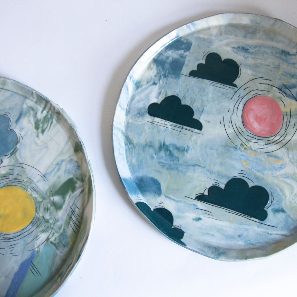 Large Sun Platters, 3 pieces available