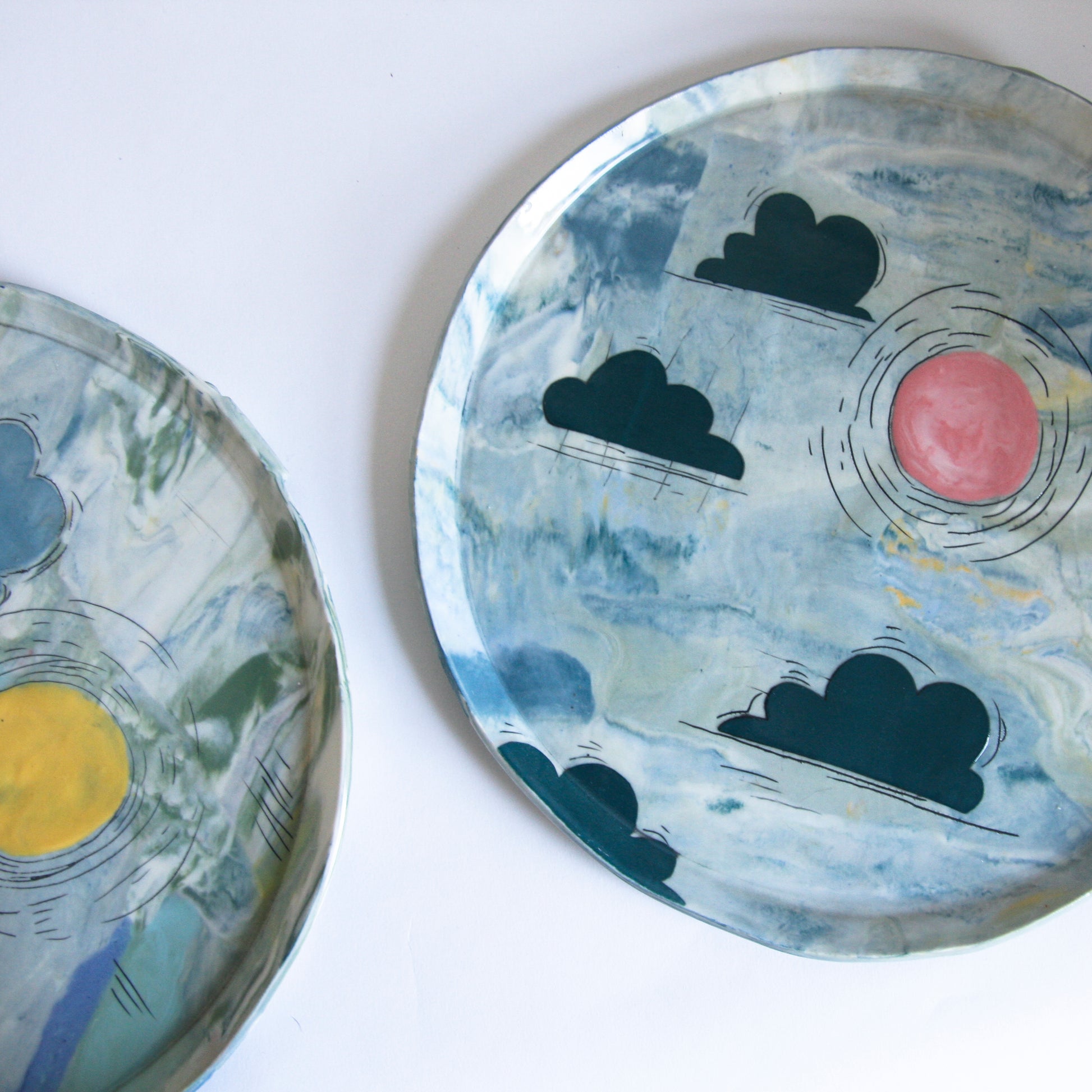 Large Sun Platters, 3 pieces available