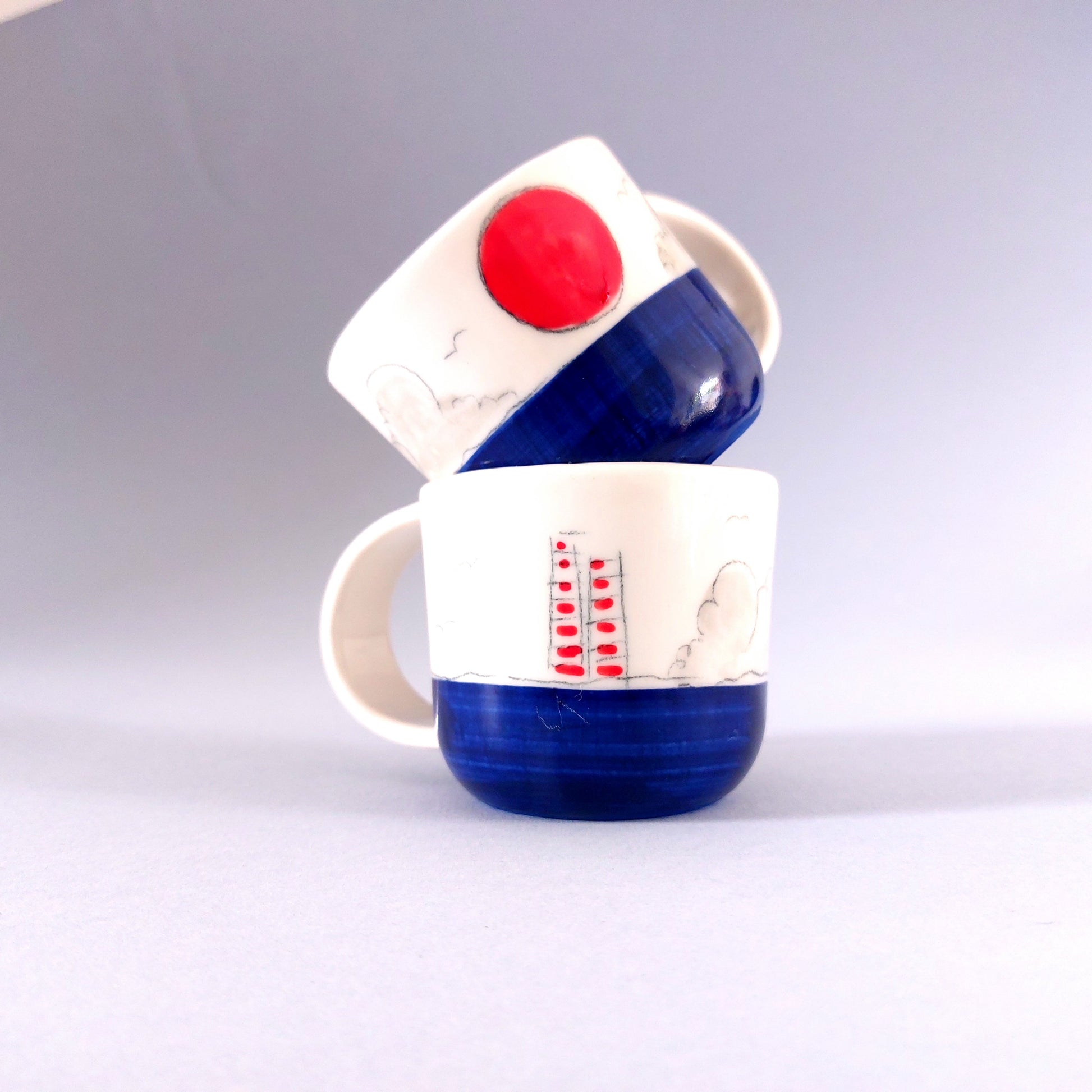 POOLBEG Espresso Cups - cobalt blue