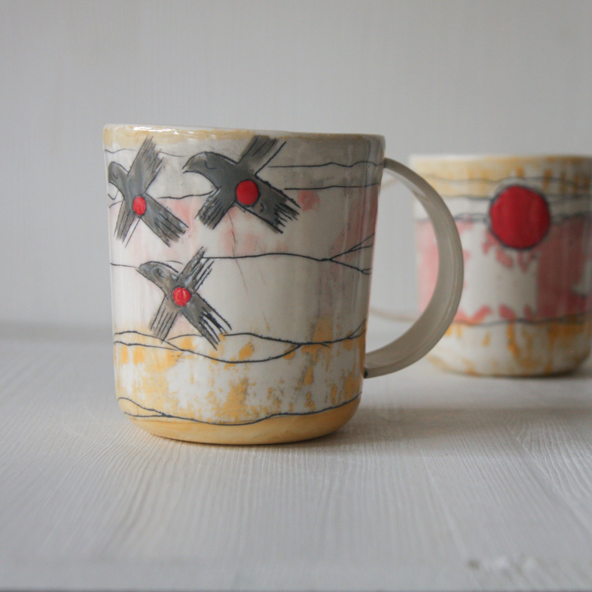Thunderbird Cup, mustard and pink