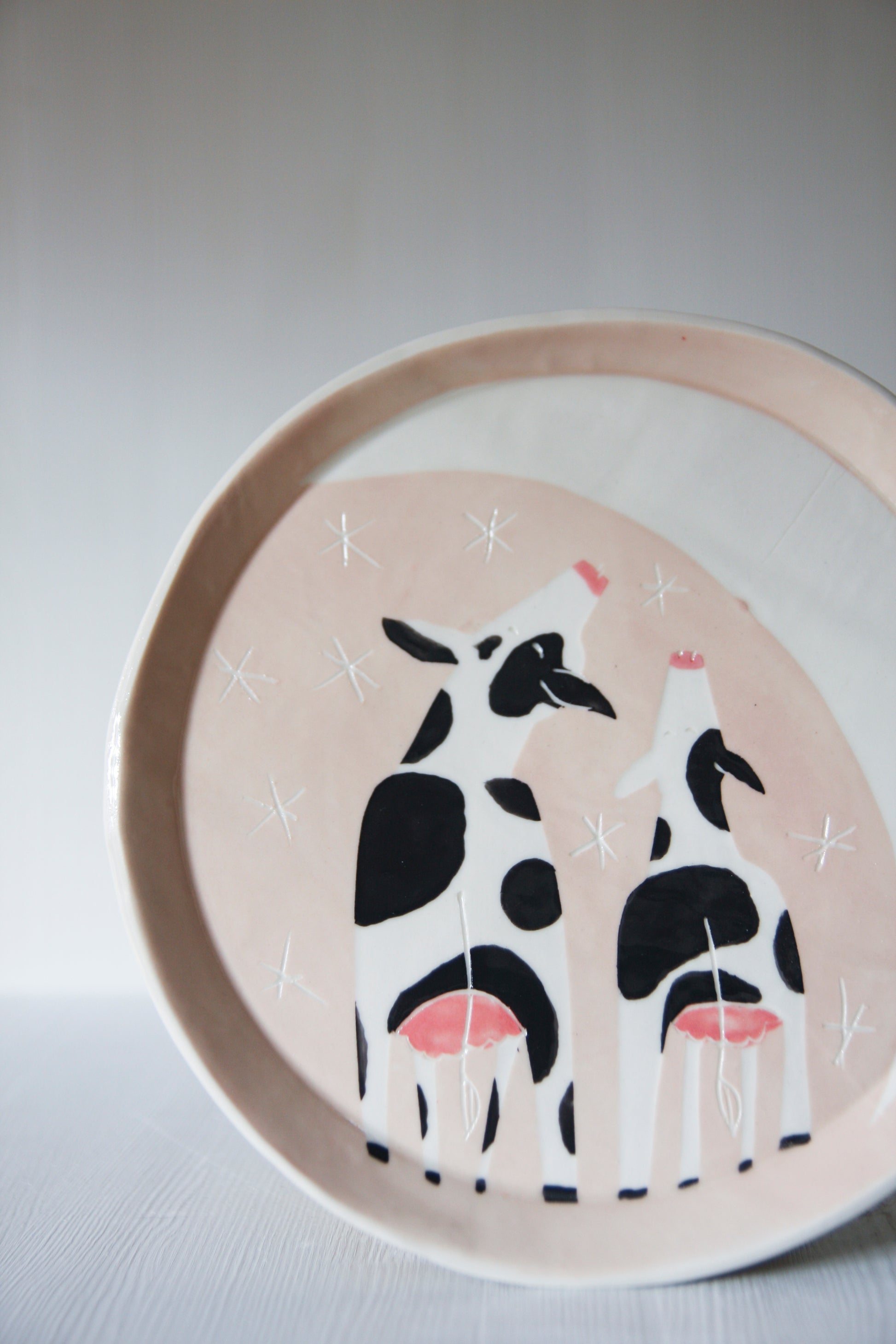 Cows Gazing at the Moon, medium plate