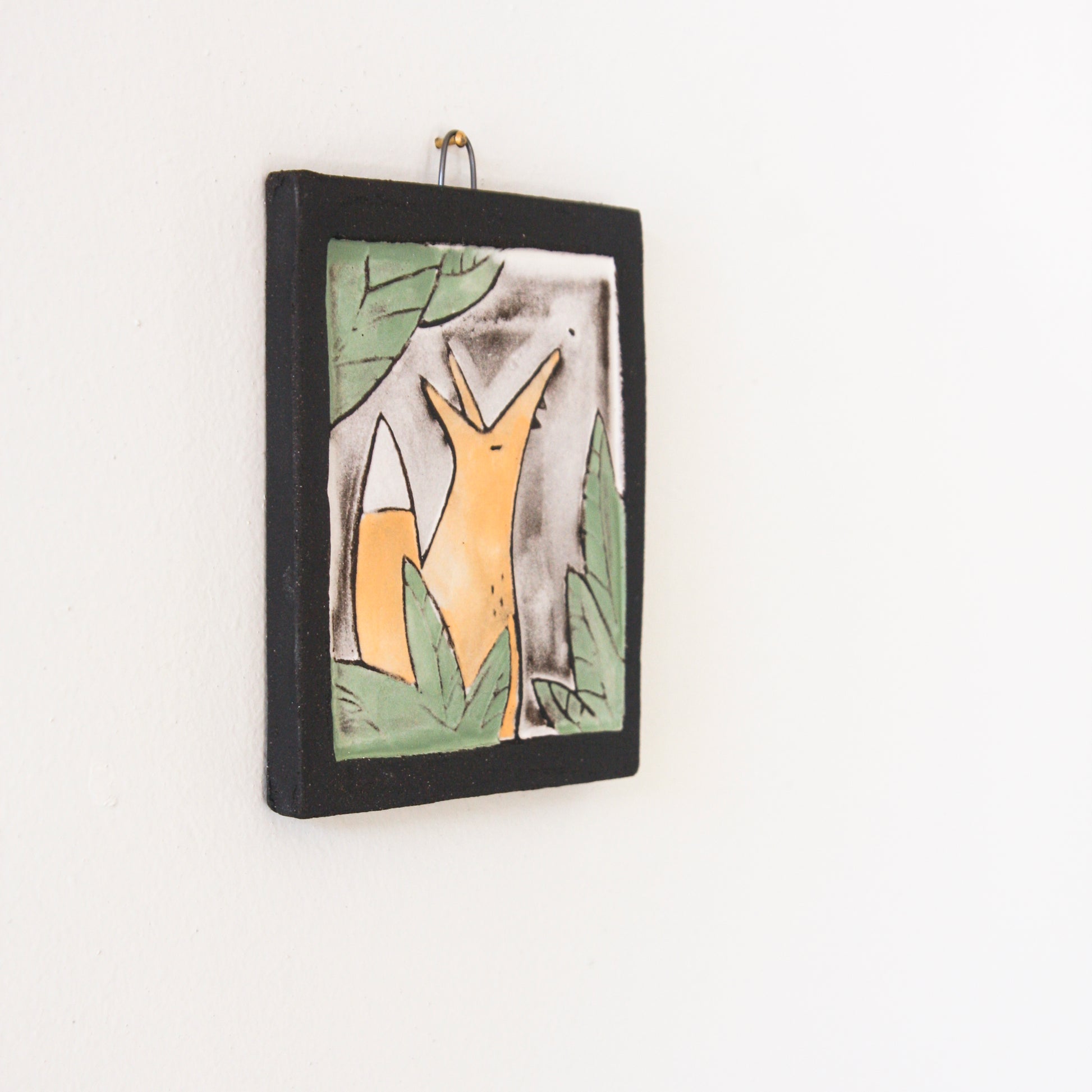 The Fox - wall art (coloured)