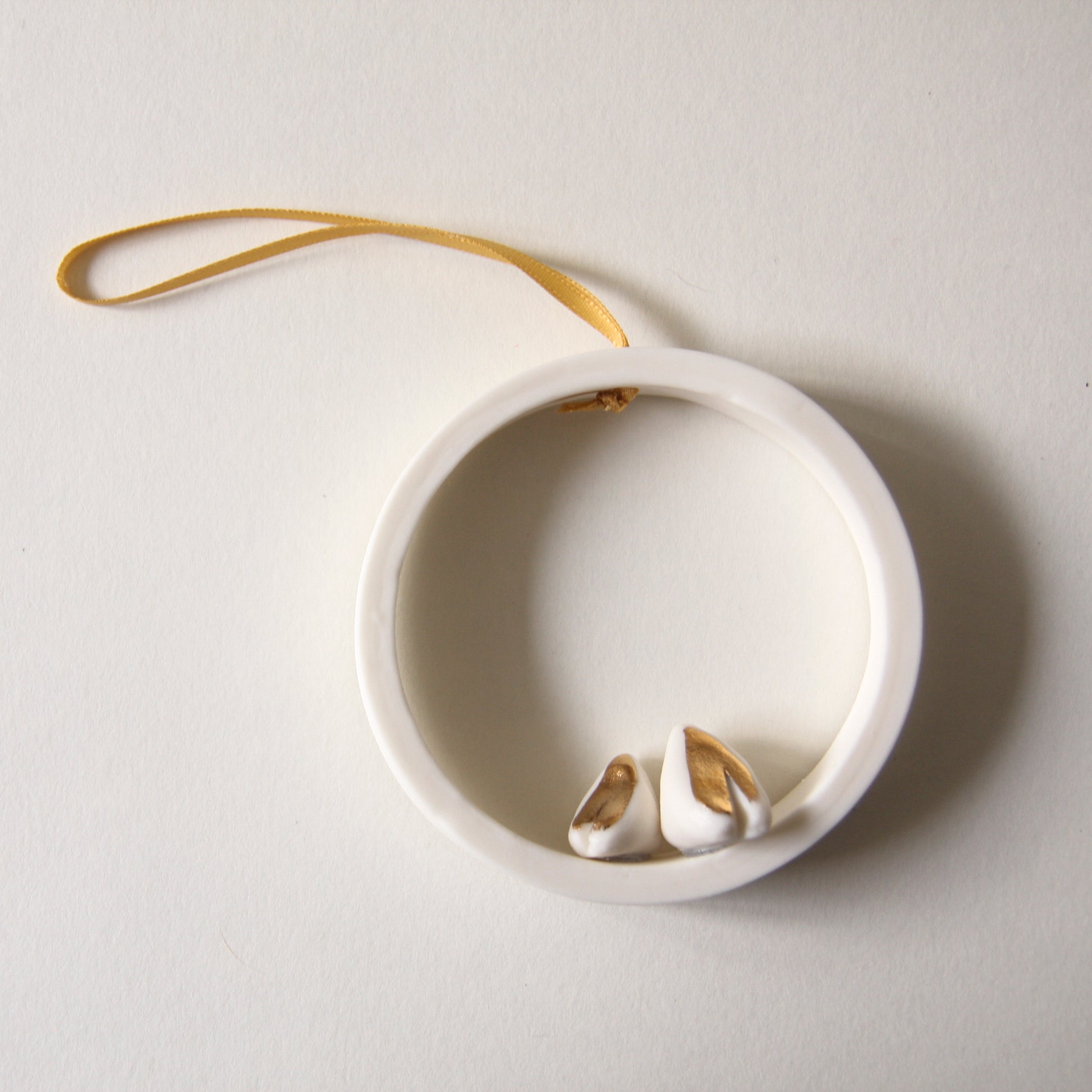 Love Bird Hoop Ornaments, ready to ship