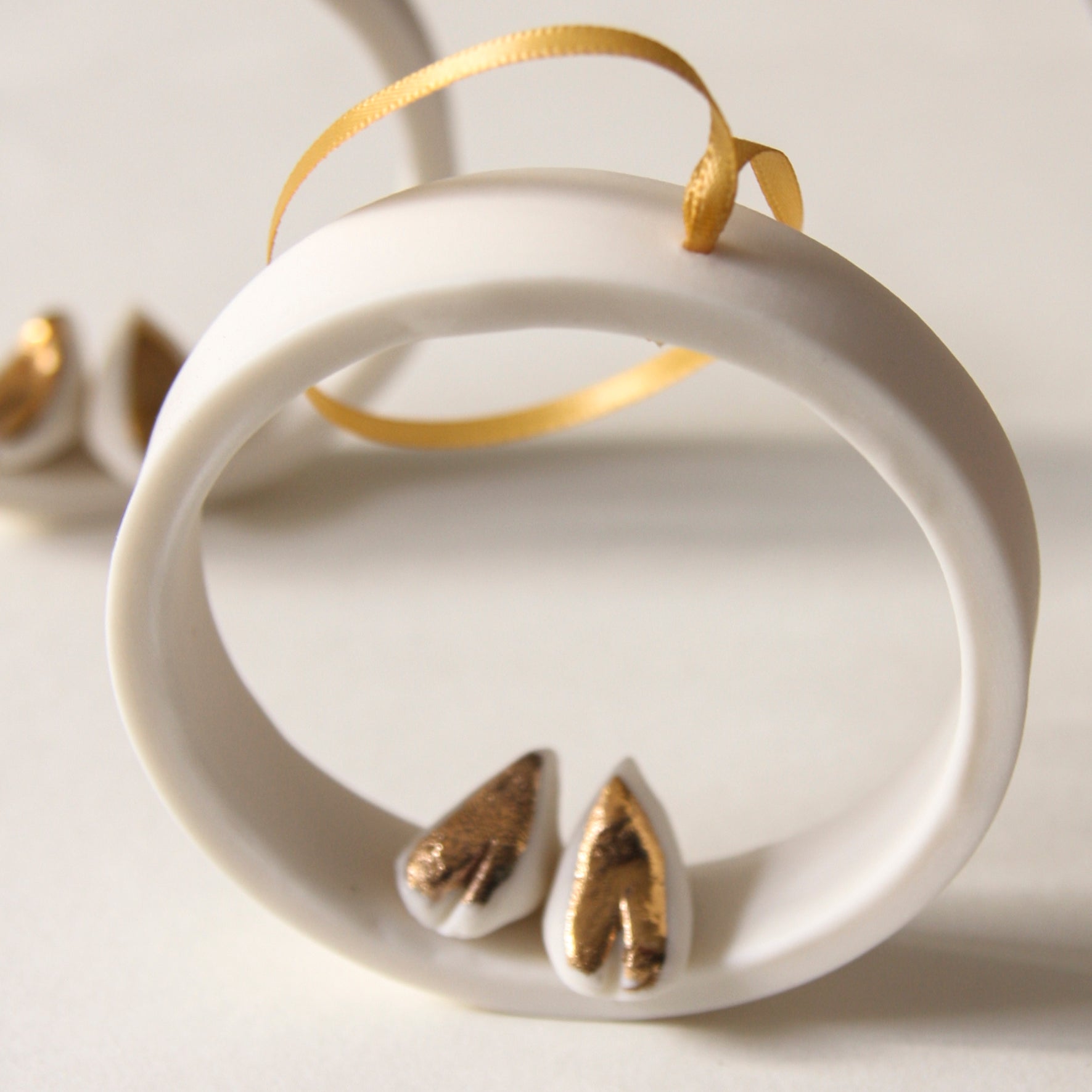 Love Bird Hoop Ornaments, ready to ship