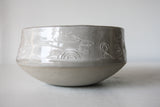 Large Deep Relief Bowls, Grey, Various Designs