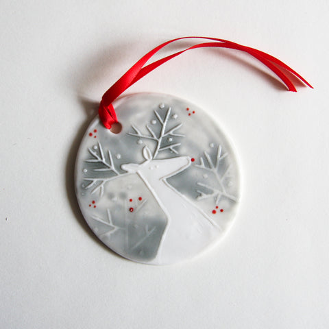 REINDEER disc ornament