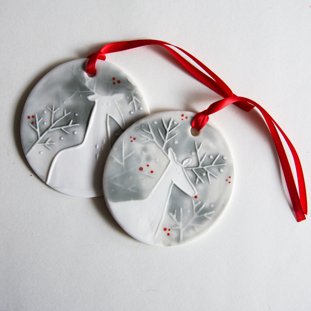 REINDEER disc ornament