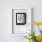 The Rabbit -black&white, framed wall art
