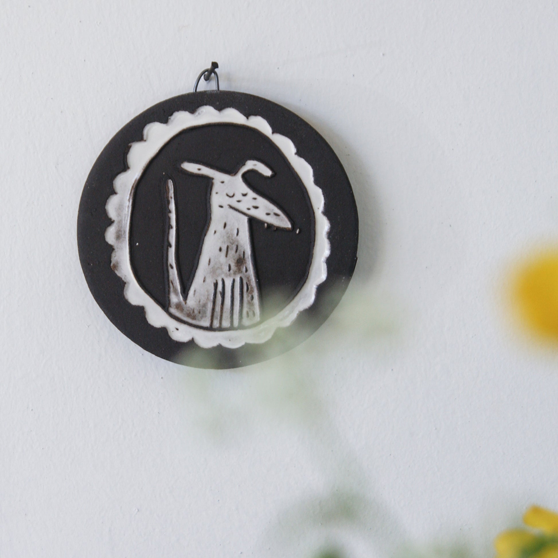 Dog Cameo - mini wall art tile