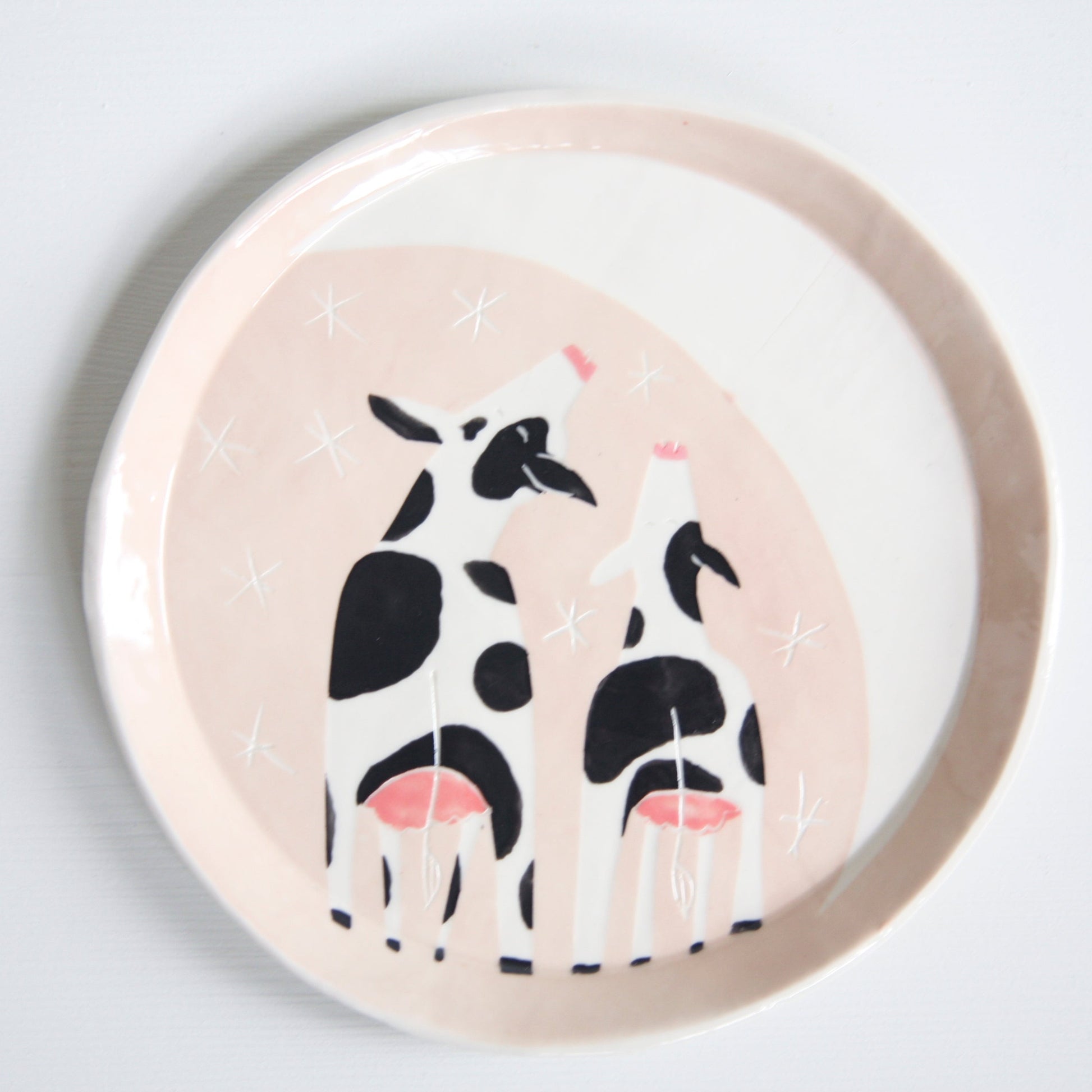 Cows Gazing at the Moon, medium plate